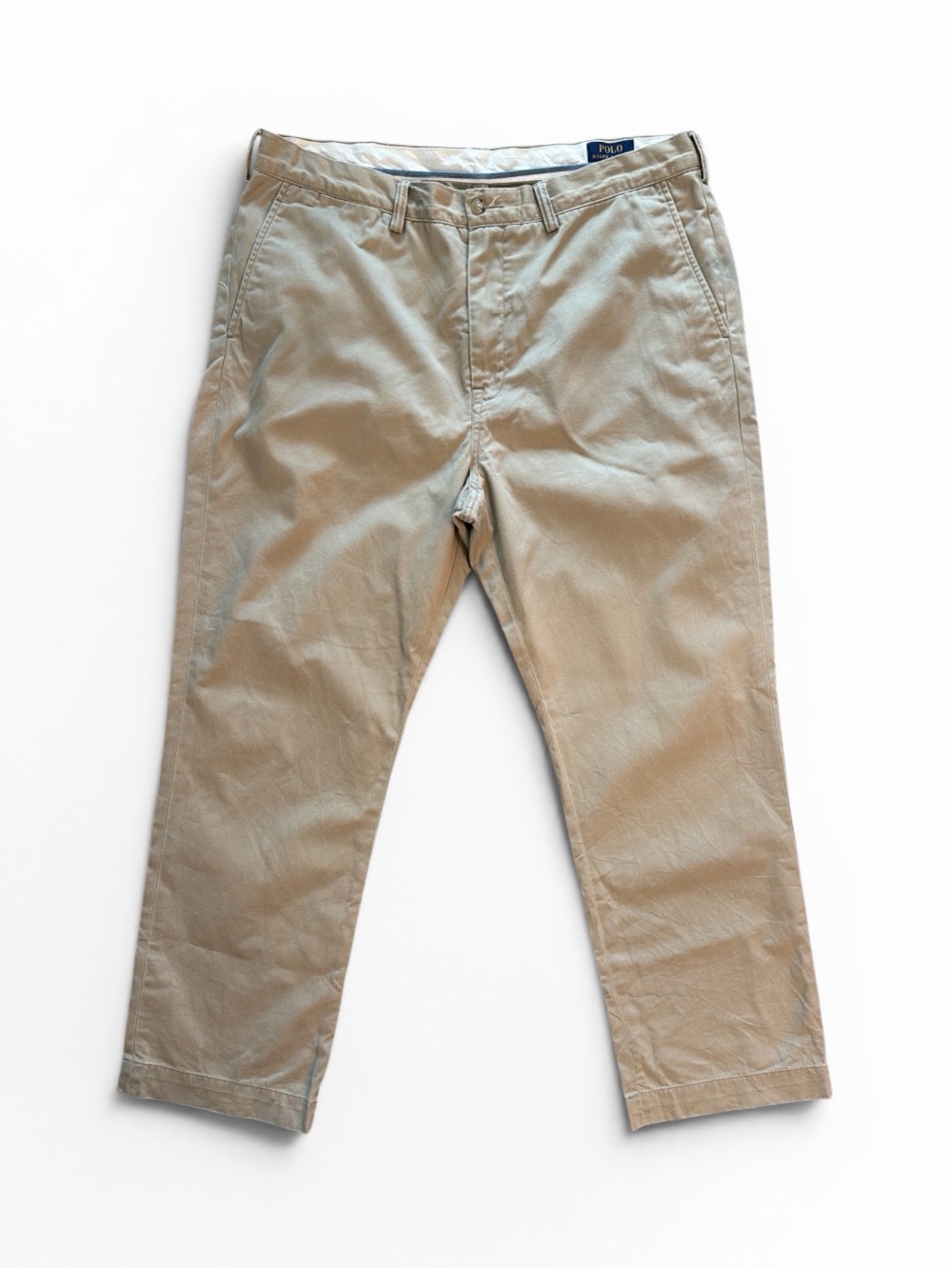 Polo Ralph Lauren Chino Pants Men’s 38x30 Beige Khaki Flat Front Straight Leg